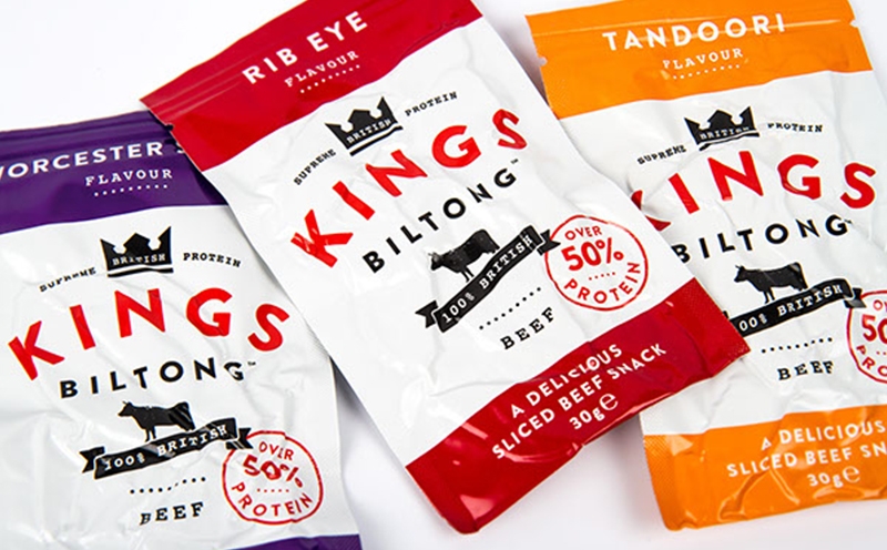 國王牌牛肉干包裝設計，休閑食品的良配