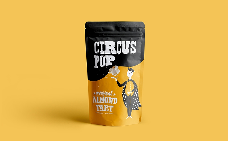 馬戲團(tuán)食品包裝設(shè)計 ,爆米花休閑食品包裝設(shè)計,杭州石特品牌包裝設(shè)計公司