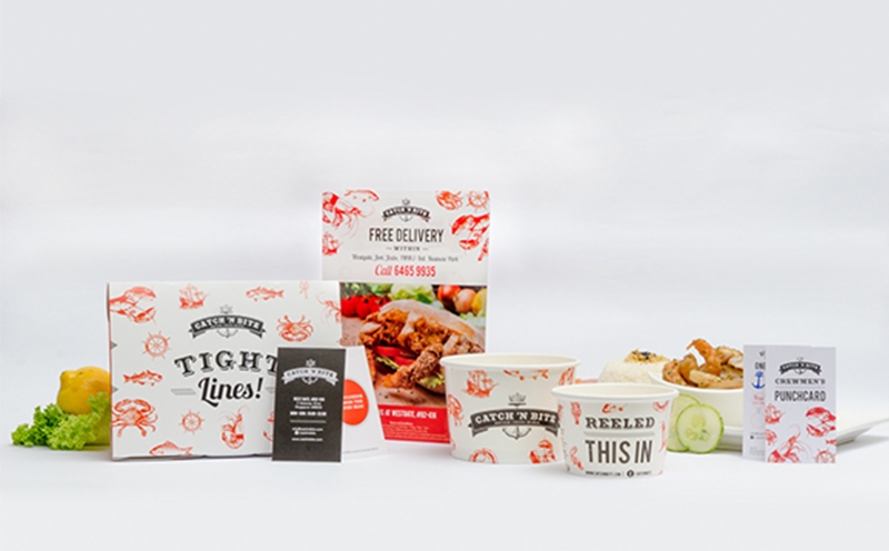 海鮮外賣餐飲品牌包裝設(shè)計(jì),Catch ' N Bite是一種新的美食