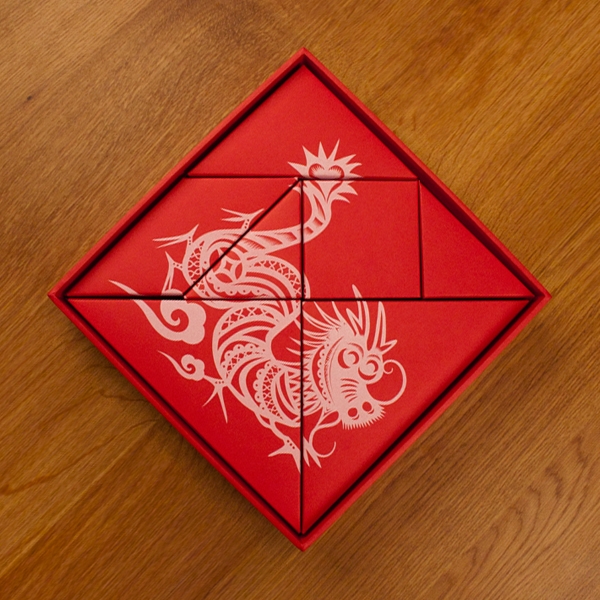 春節禮品盒包裝設計，新年七巧板的妙用