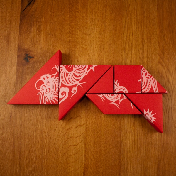 春節禮品盒包裝設計，新年七巧板的妙用