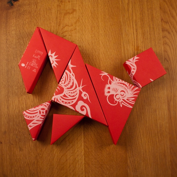 春節禮品盒包裝設計，新年七巧板的妙用