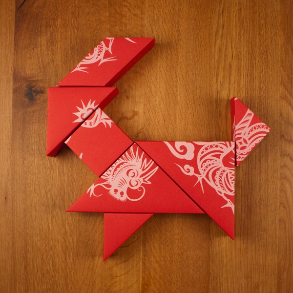 春節禮品盒包裝設計，新年七巧板的妙用