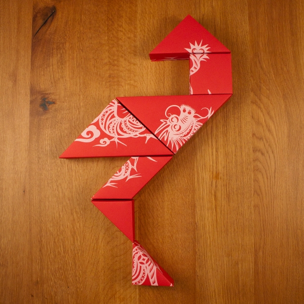 春節禮品盒包裝設計，新年七巧板的妙用