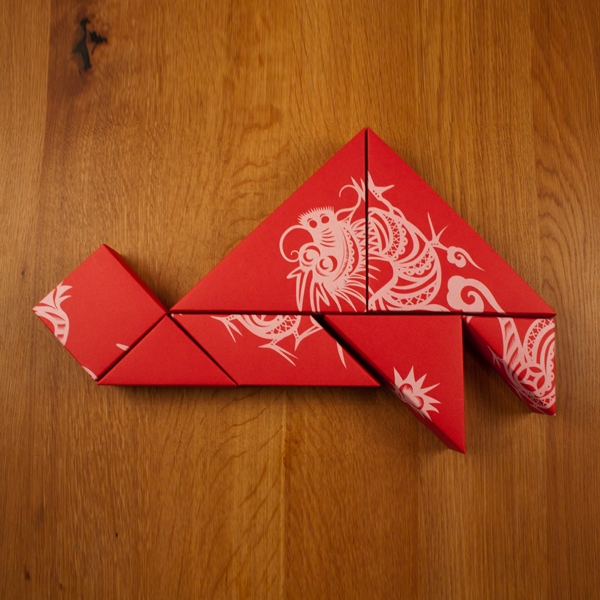 春節禮品盒包裝設計，新年七巧板的妙用