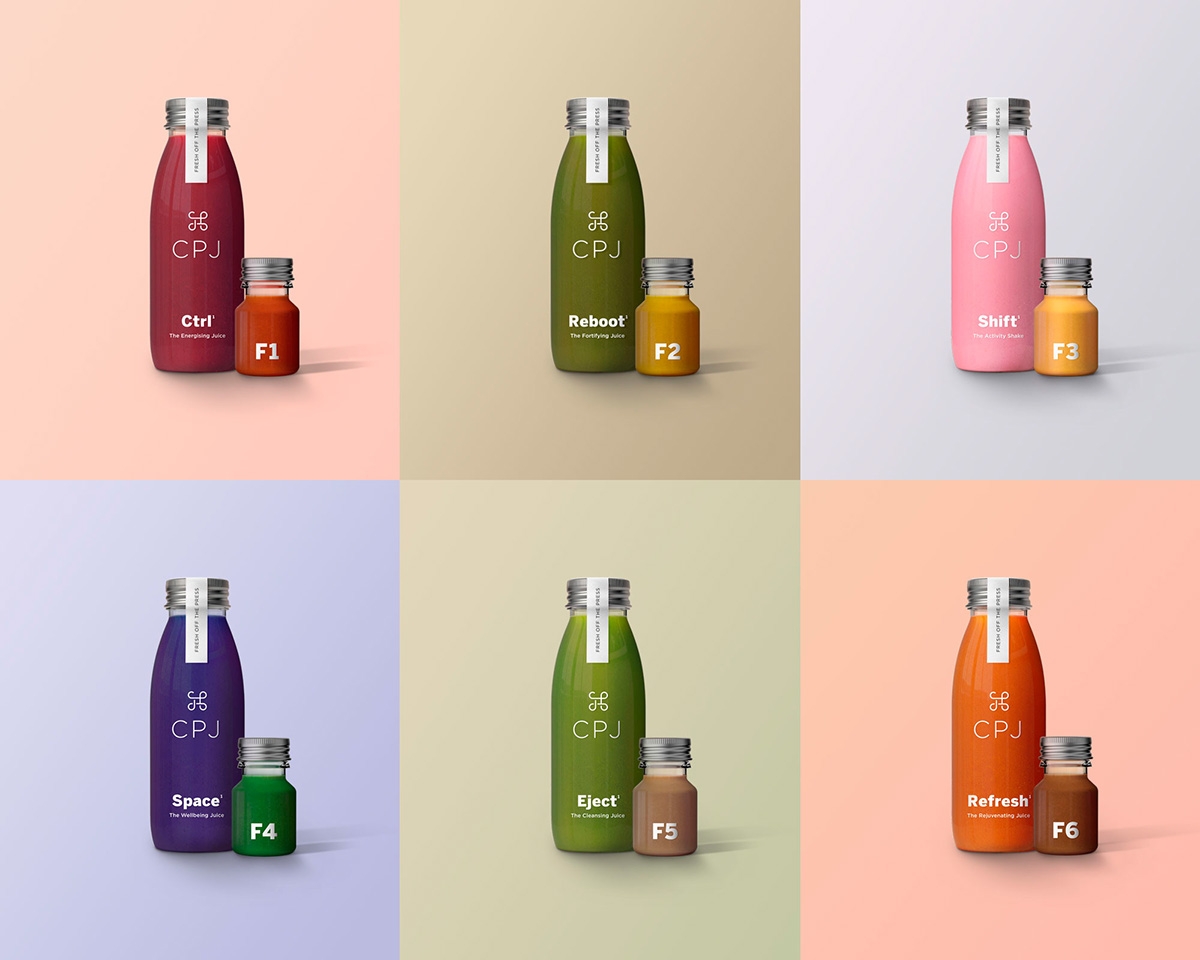 智能化營養早餐果汁，私人定制瓶型包裝設計