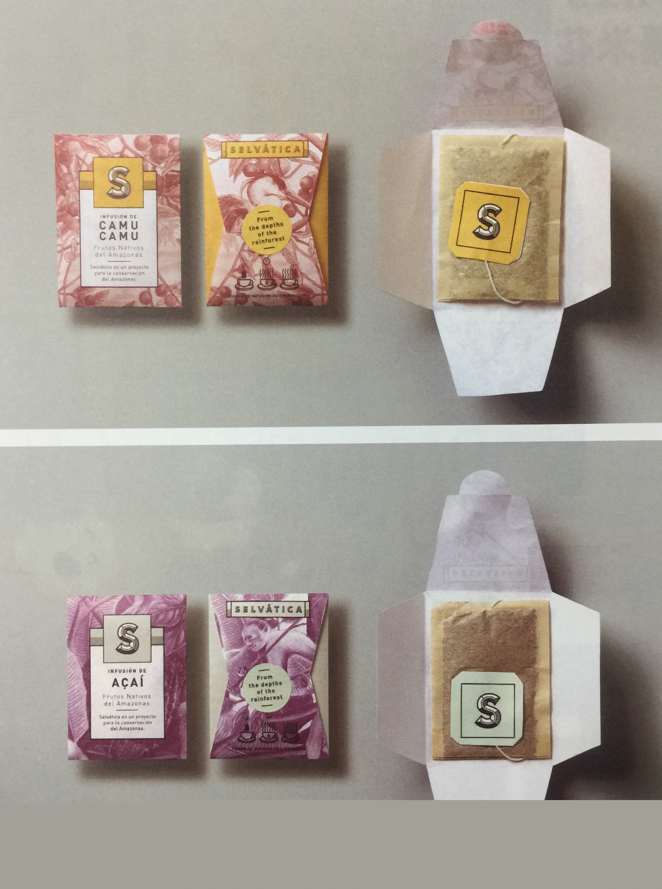 來自熱帶雨林的果茶飲品包裝設計