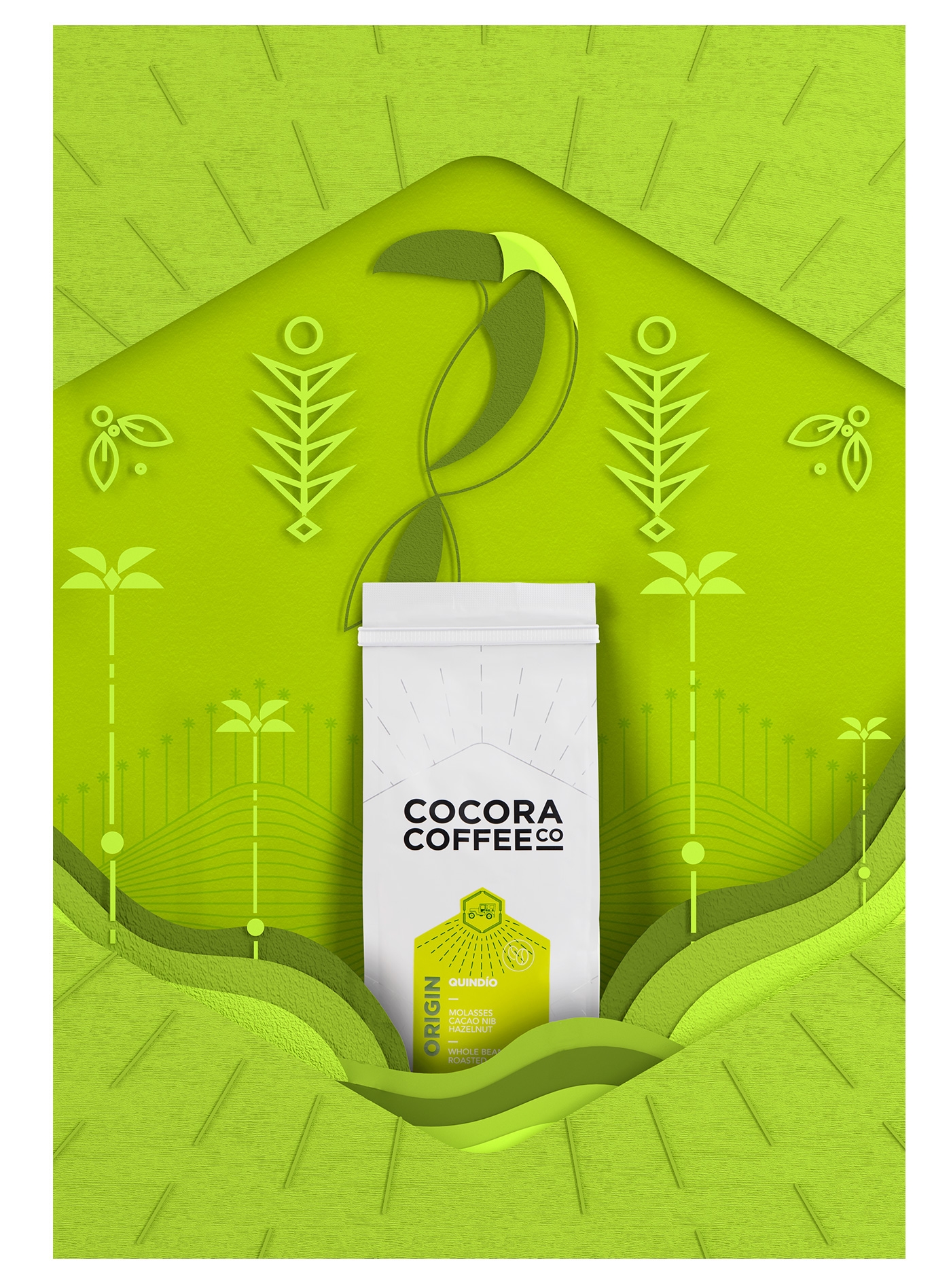 為一個咖啡杯，一個街角咖啡店，做整體的品牌包裝設(shè)計