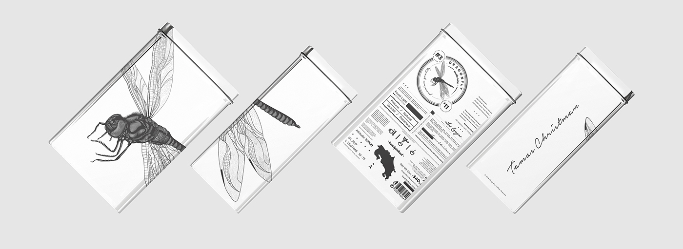 大自然的奇跡，蜻蜓主題的咖啡品牌包裝設(shè)計