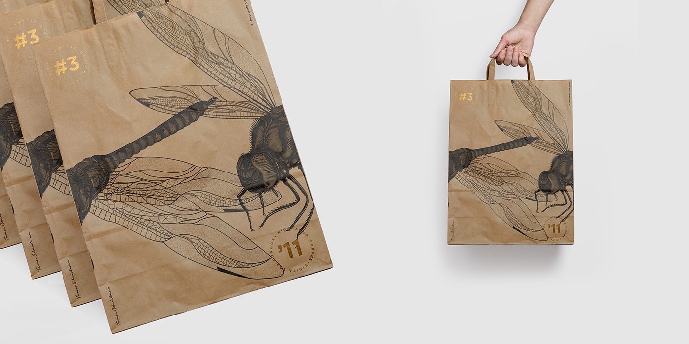 大自然的奇跡，蜻蜓主題的咖啡品牌包裝設(shè)計