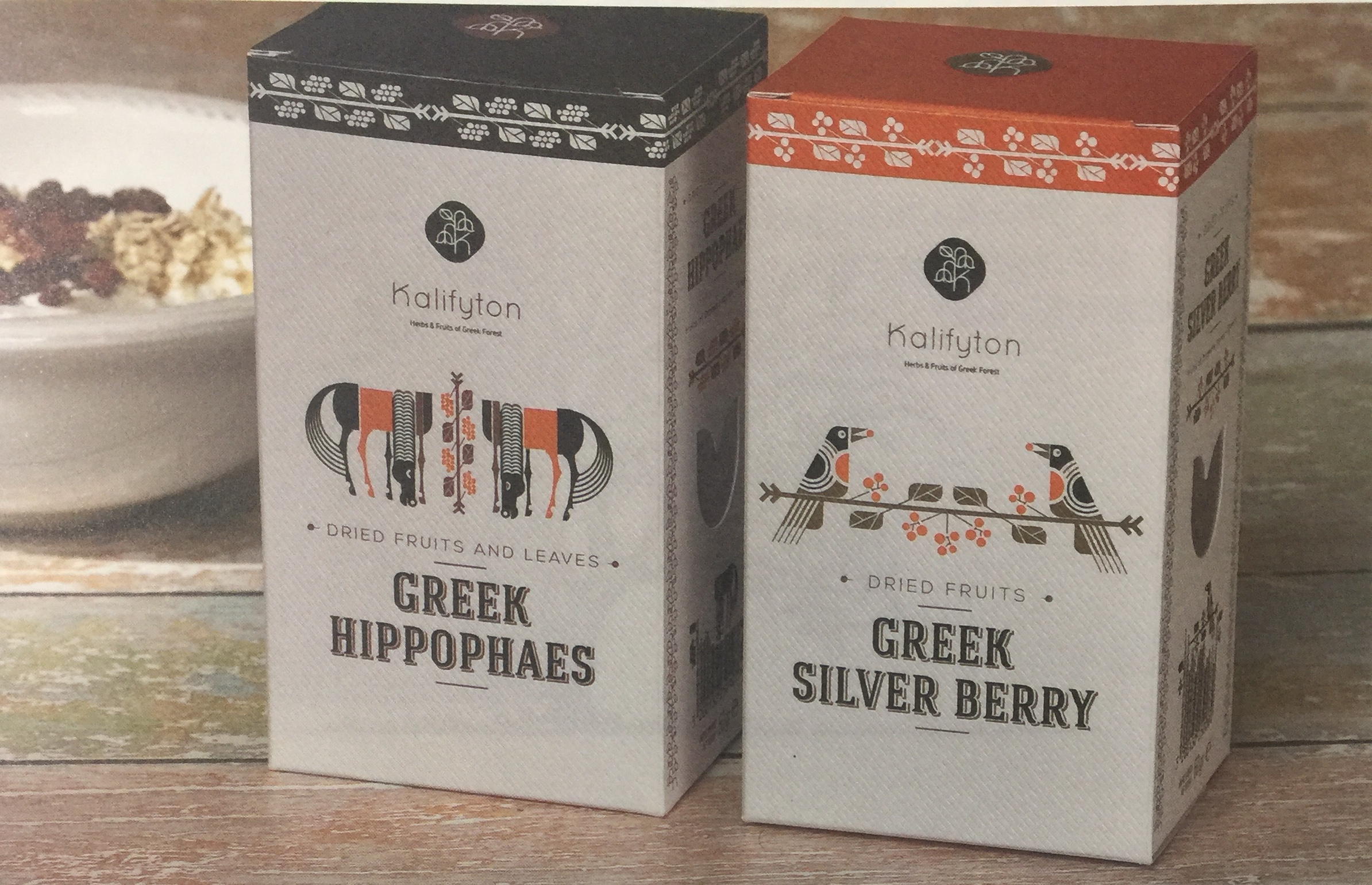 帶來獨特味覺體驗的食品-黑莓、銀果胡頹子和沙棘果醬包裝設計